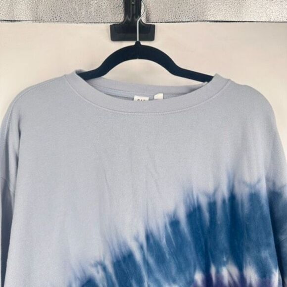 Gap Women’s Tie-Dye Crewneck Sweatshirt‎ Blue pullover Small Lounge Casual - Picture 9 of 11